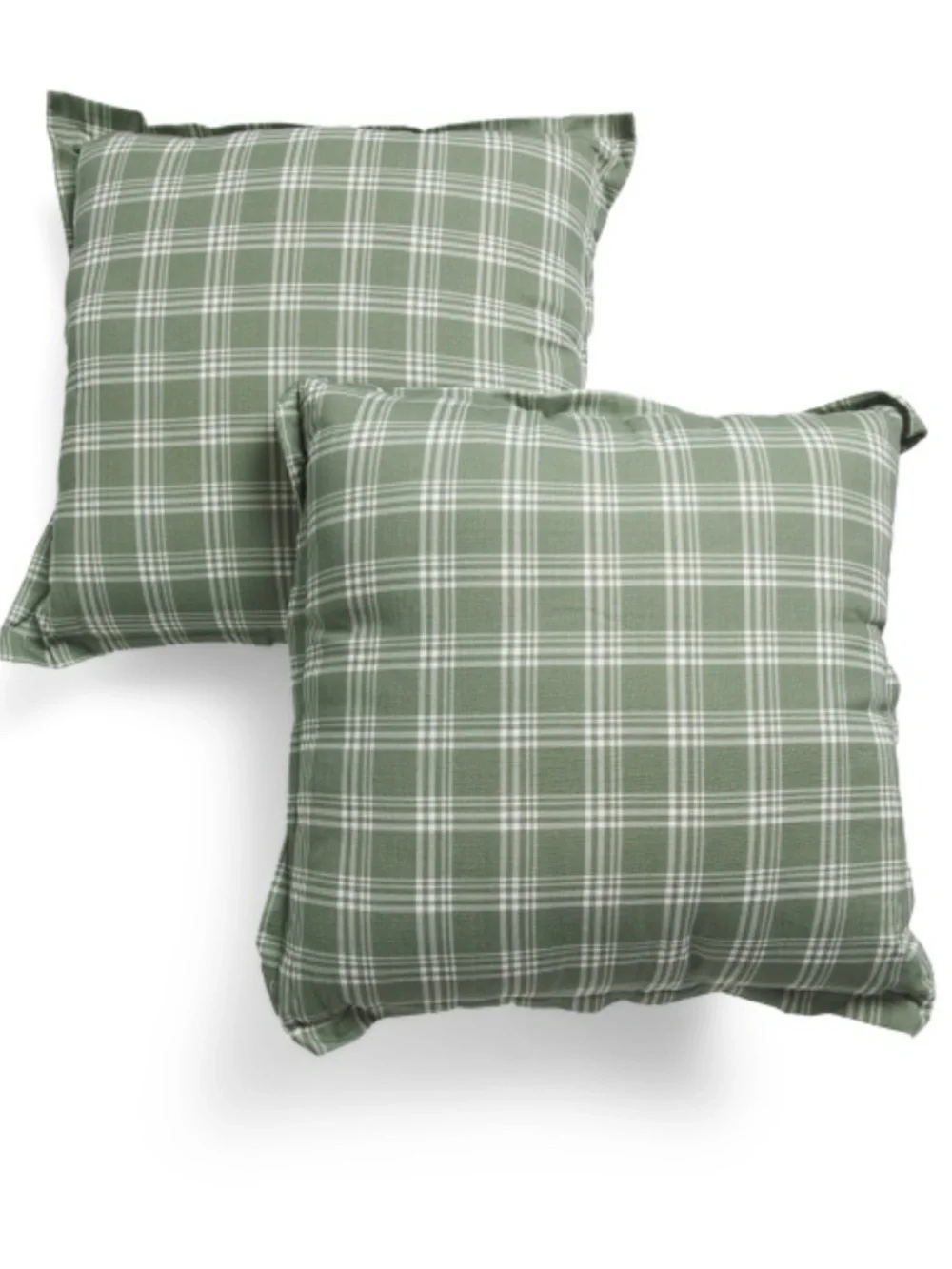 Brooks Brothers Plaid Cotton Decorative Pillow Set in Olive